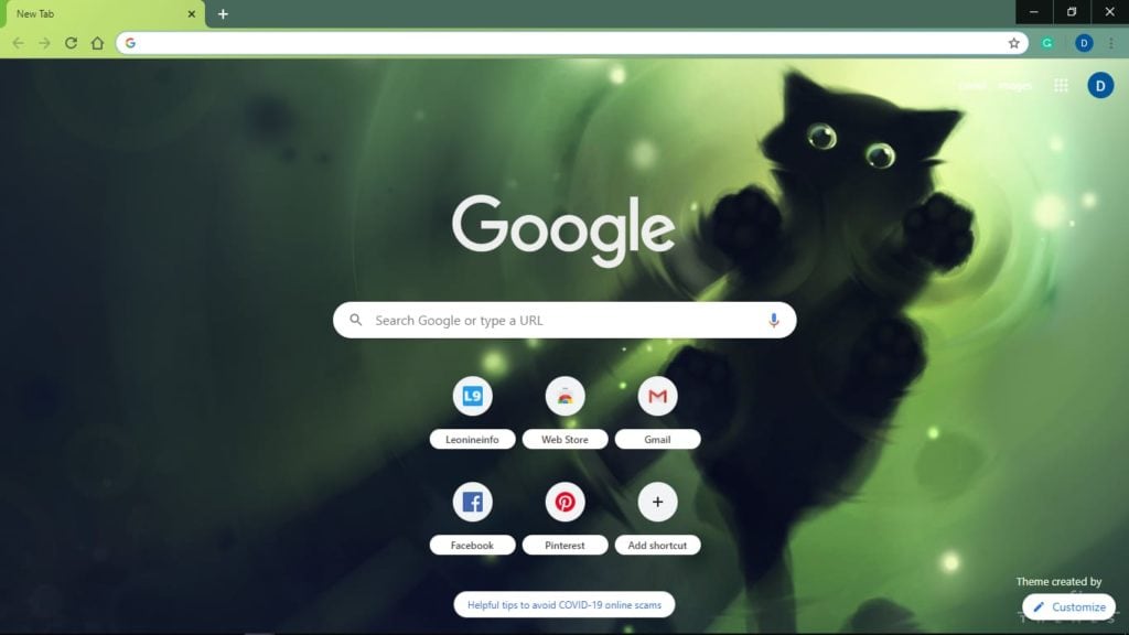 Cat themes for chrome browser