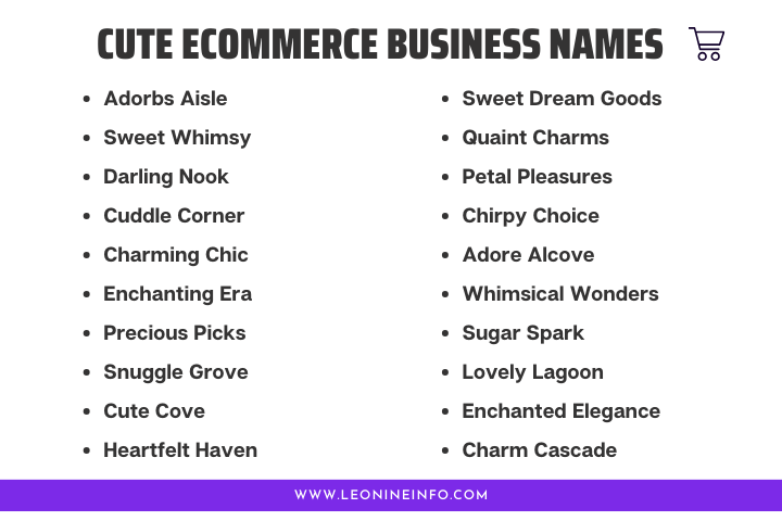 Cute ecommerce business names adorable branding for success 